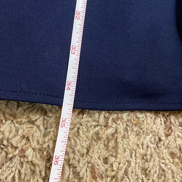 Worn once! One shoulder Navy fit and flare dress WITH POCKETS- women’s 2XL - Picture 11 of 12